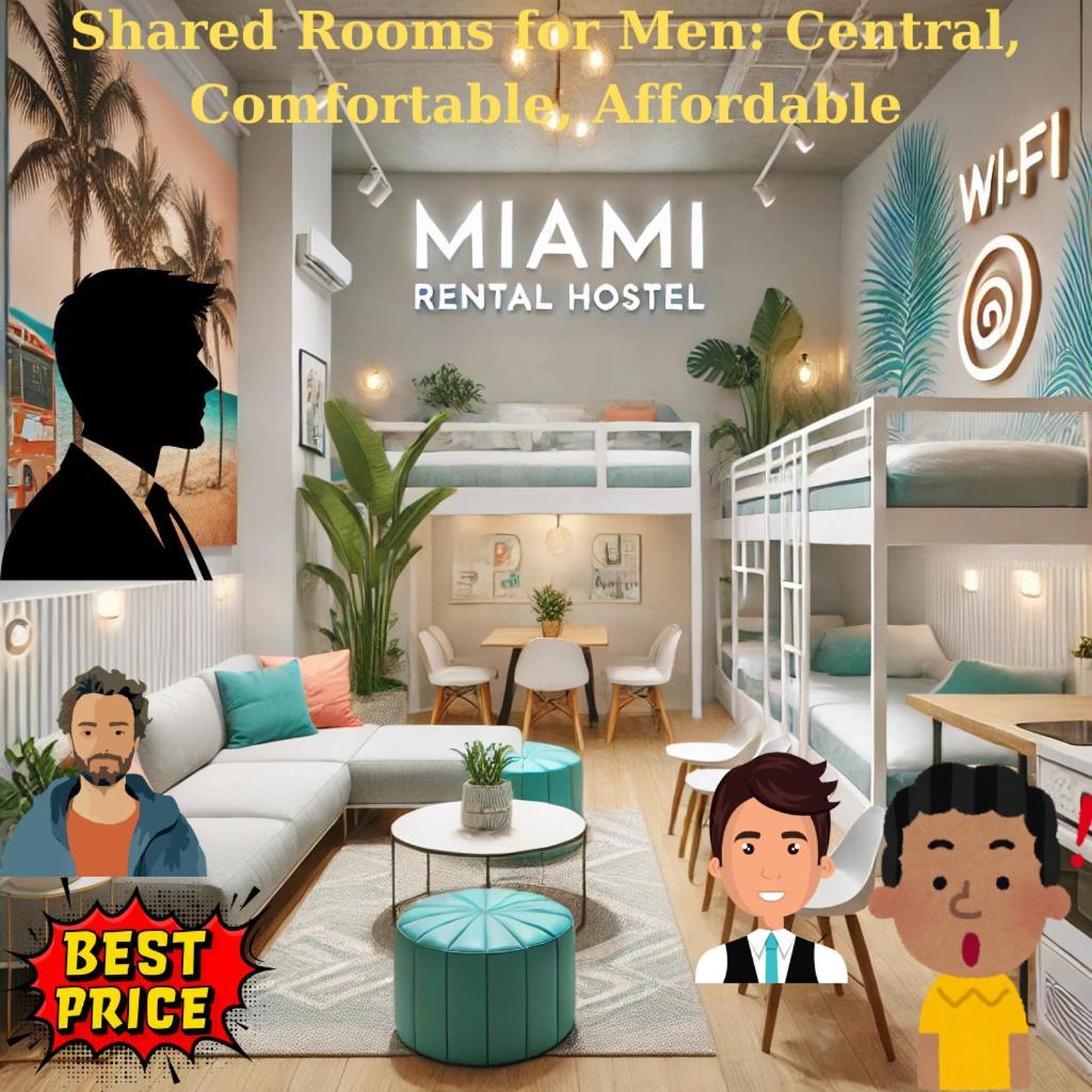 103 Miami Shared Rooms For Men Central Comfortable, Affordable Ngoại thất bức ảnh